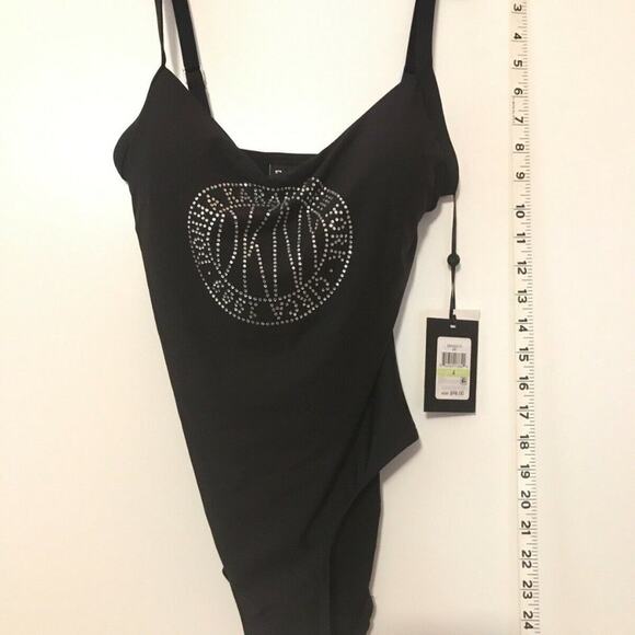 DKNY Rhinestone Logo Adjustable Straps One Size 4 - Picture 3 of 8